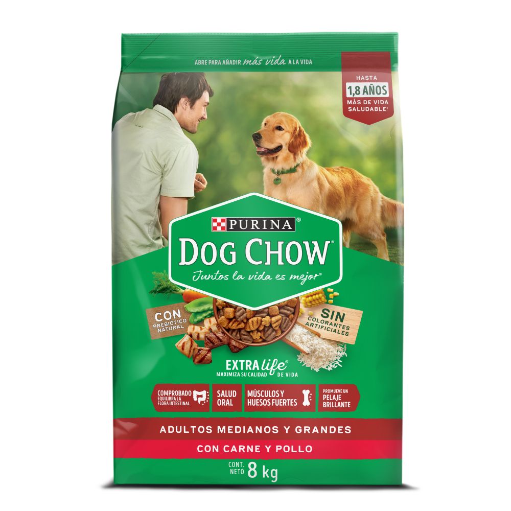 DOG CHOW ADULTOS MEDIANOS Y GRANDES*8KG