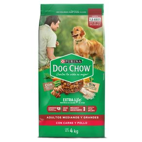 DOG CHOW ADULTOS MEDIANOS Y GRANDES*4KG