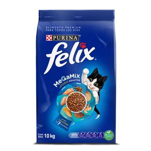Alimento para gatos adulto sabor megamix x10kg Felix