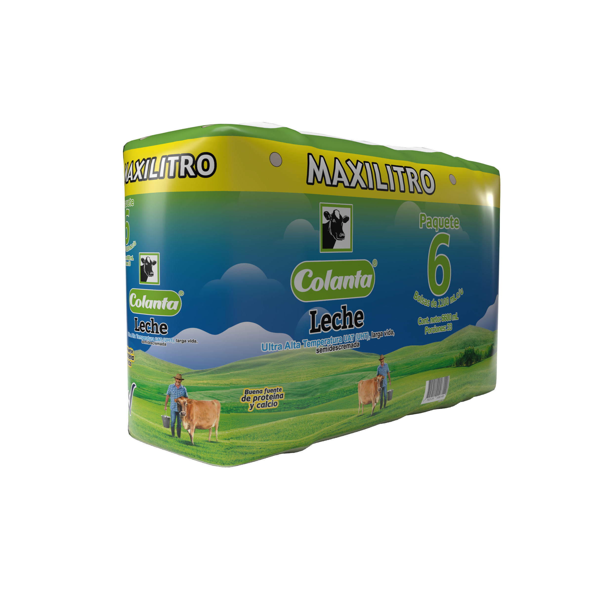 LECHE UHT SEMIDESCREMADA MAXI X6 *1100ML