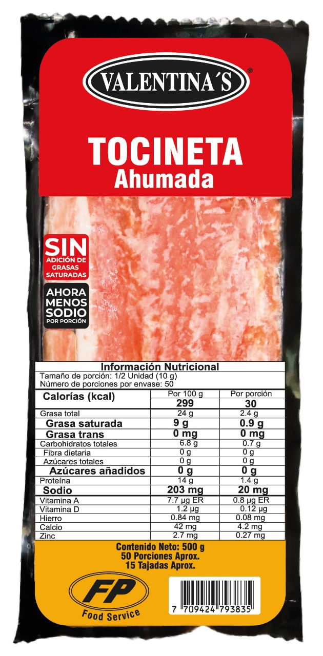 TOCINETA VALENTINA AHUMADA *500GR