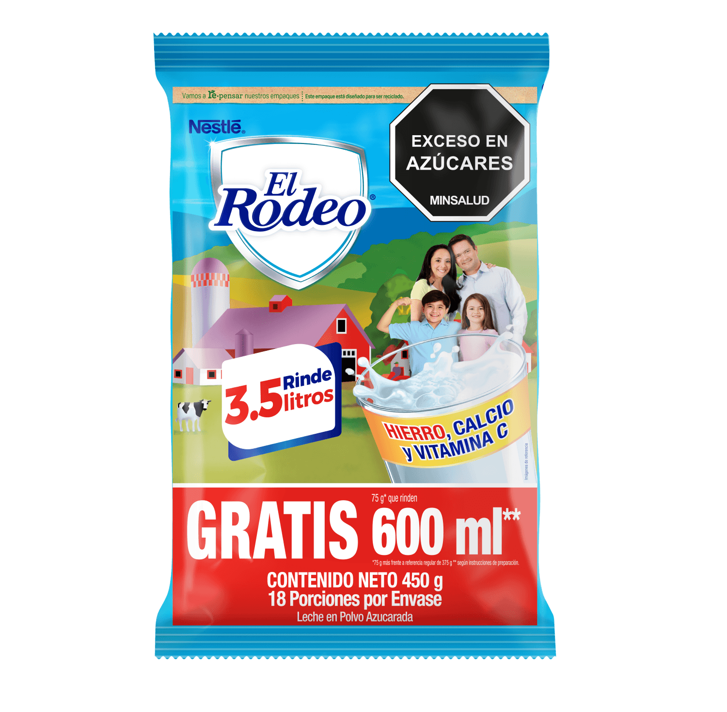 LECHE EN POLVO EL RODEO *375GR+GTS *75GR