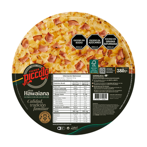 Pizza Piccolo Congelada Hawaiana *380 gr