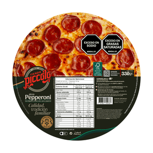 Pizza Piccolo Congelada Pepperoni *380 gr