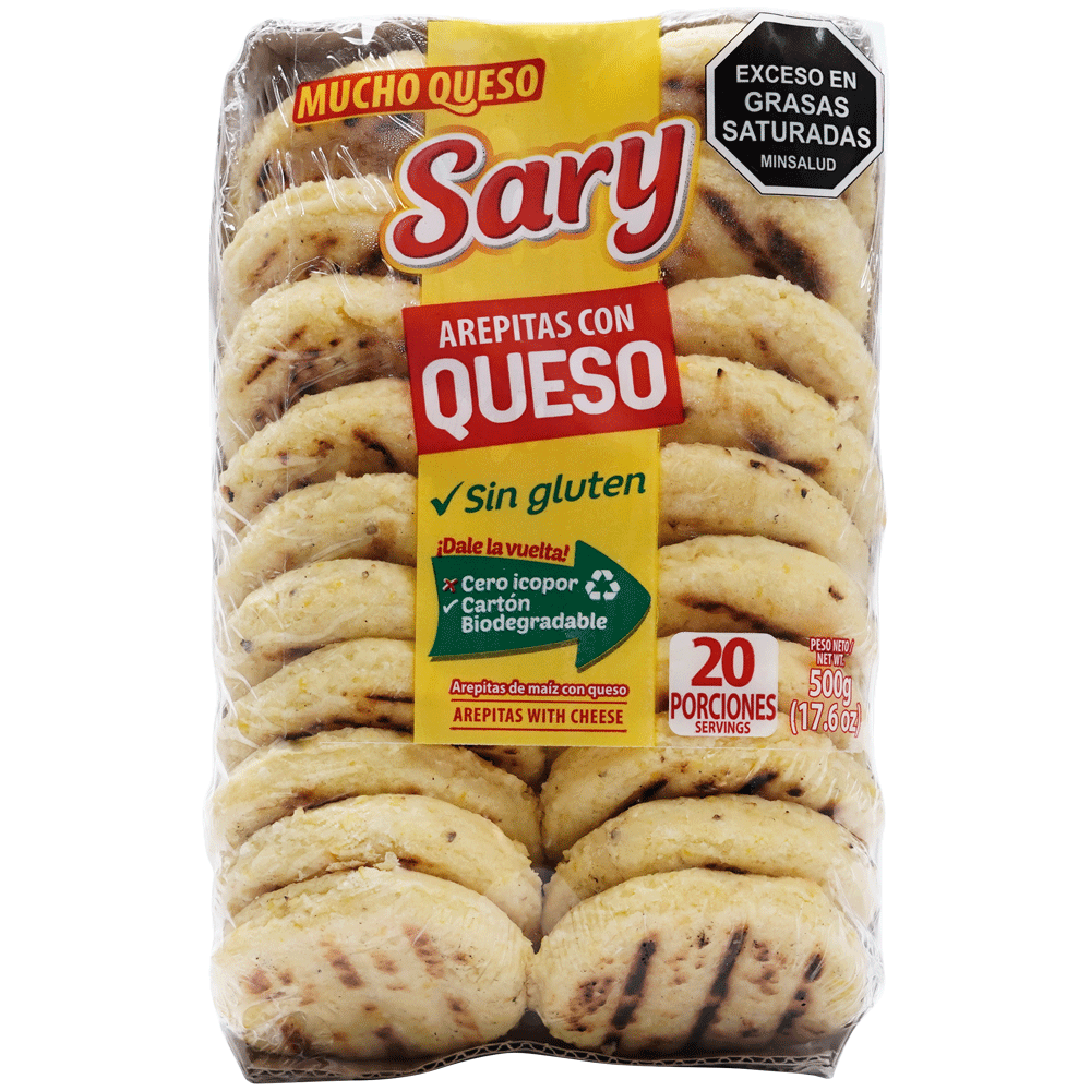AREPITAS QUESO SARY PARA ASAR X 500GR