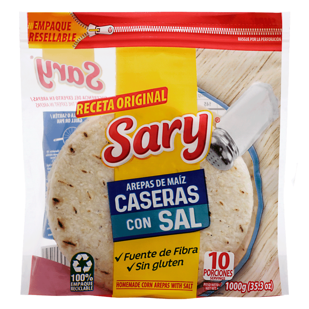 AREPA DE MAIZ CASERA BAJ SAL SARY *900GR