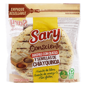 AREPA DE QUESO CON SEMILLAS DE CHIA *5UN
