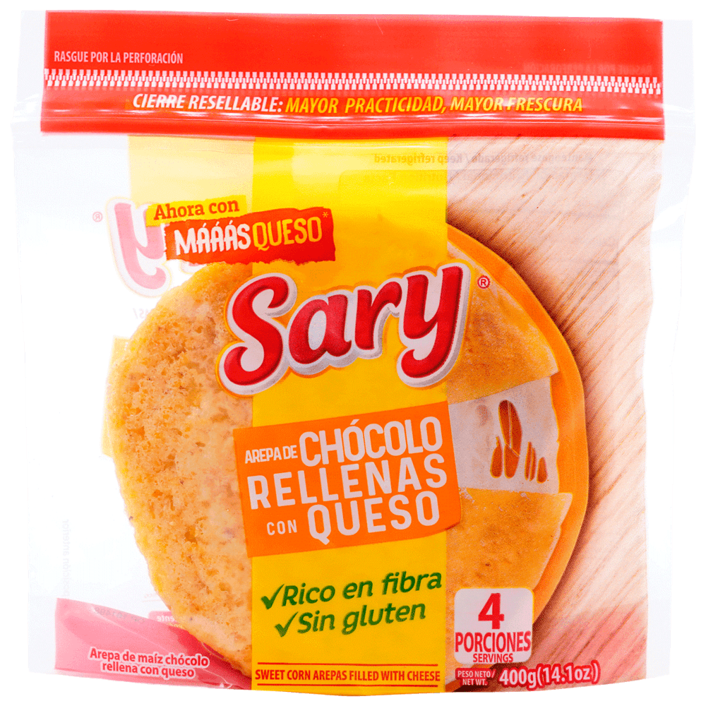 AREPA DE CHOCOLO RELL QUESO SARY *400 GR