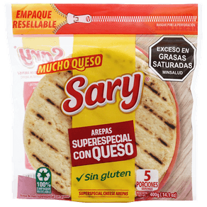 AREPA DE QUESO S/ESP SARY X5 UNDS *400GR