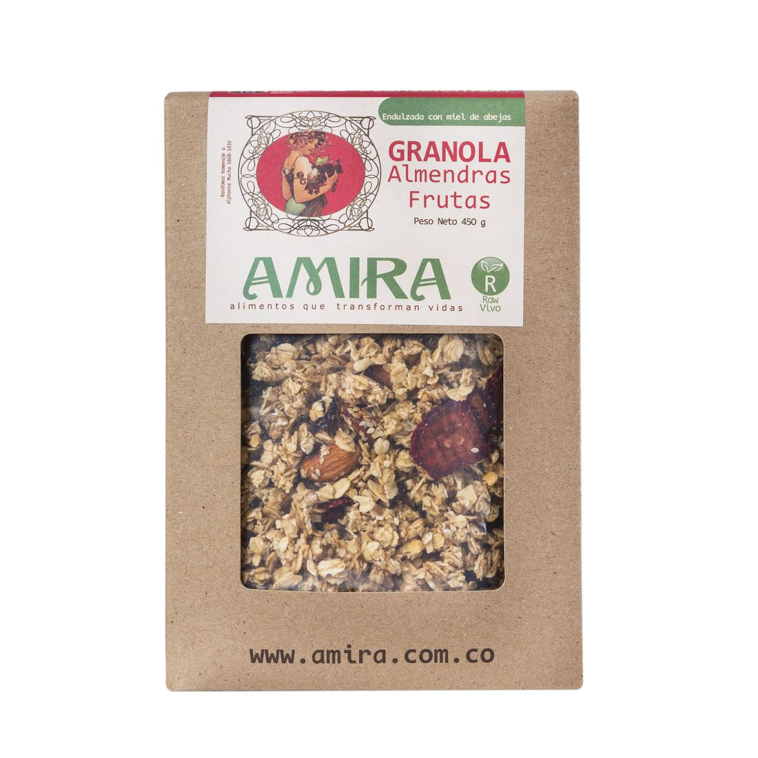GRANOLA DE ALMENDRAS FRUTAS AMIRA*450GR