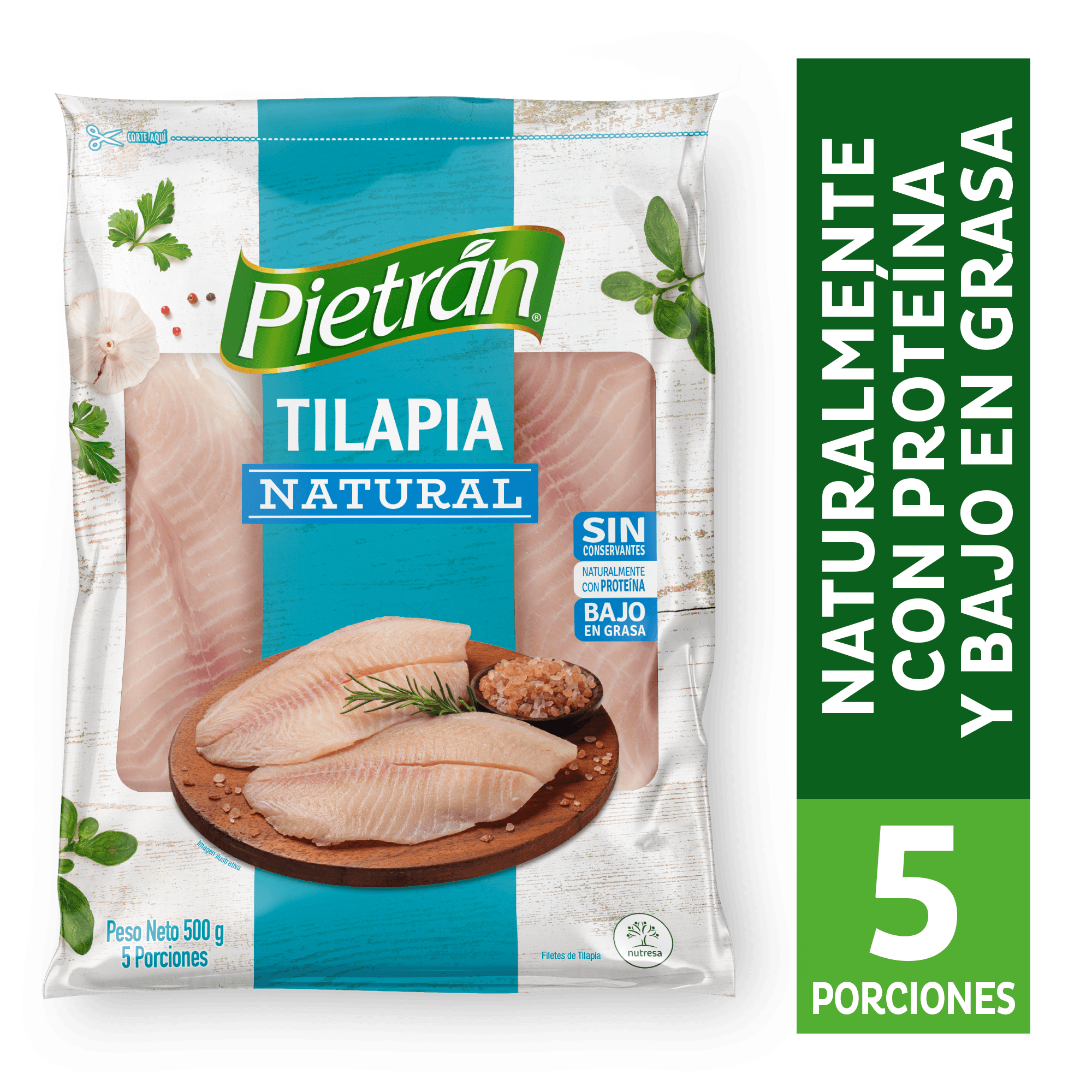 TILAPIA PIETRAN NATURAL *500GR