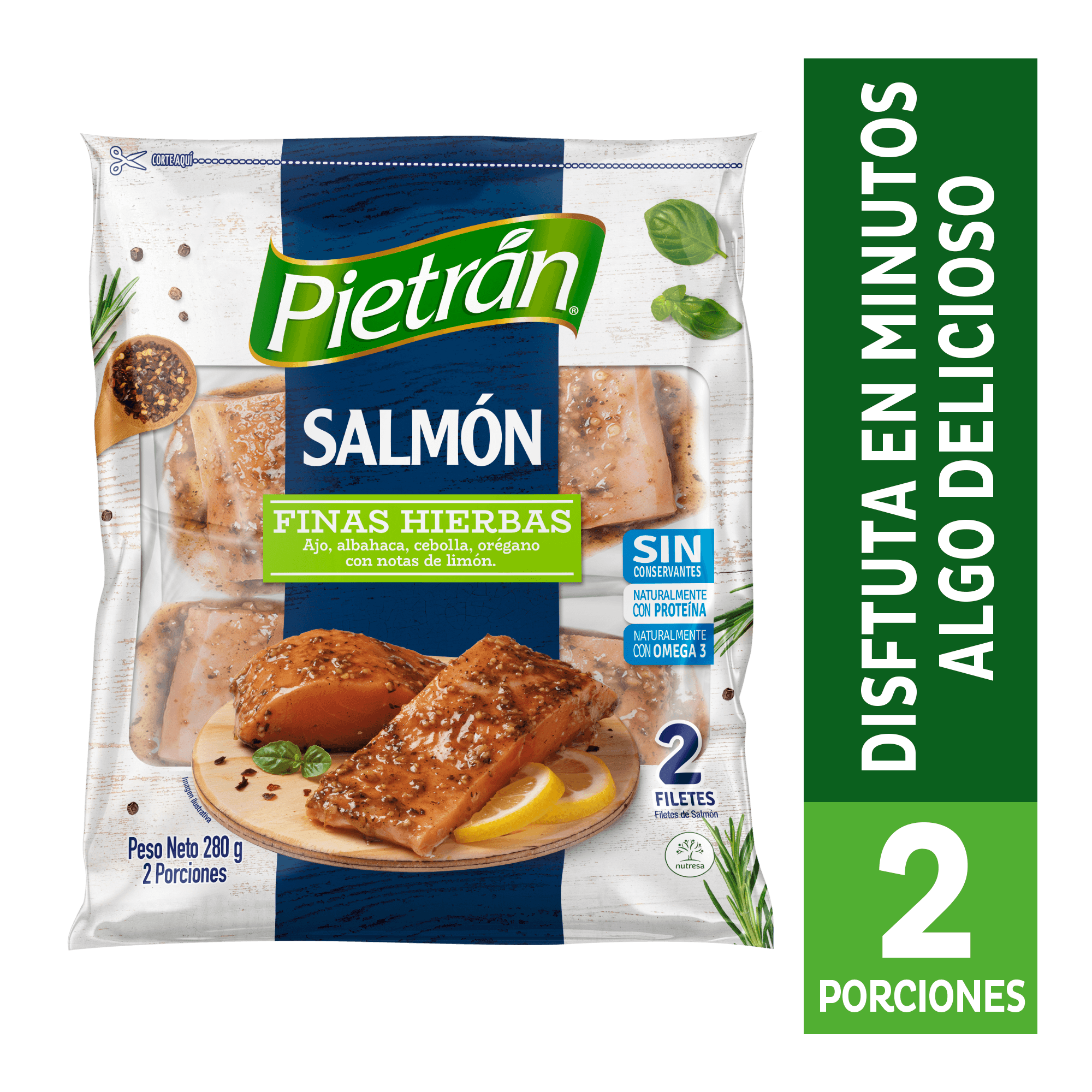 SALMON PIETRAN FINAS HIERBAS  X 280GR