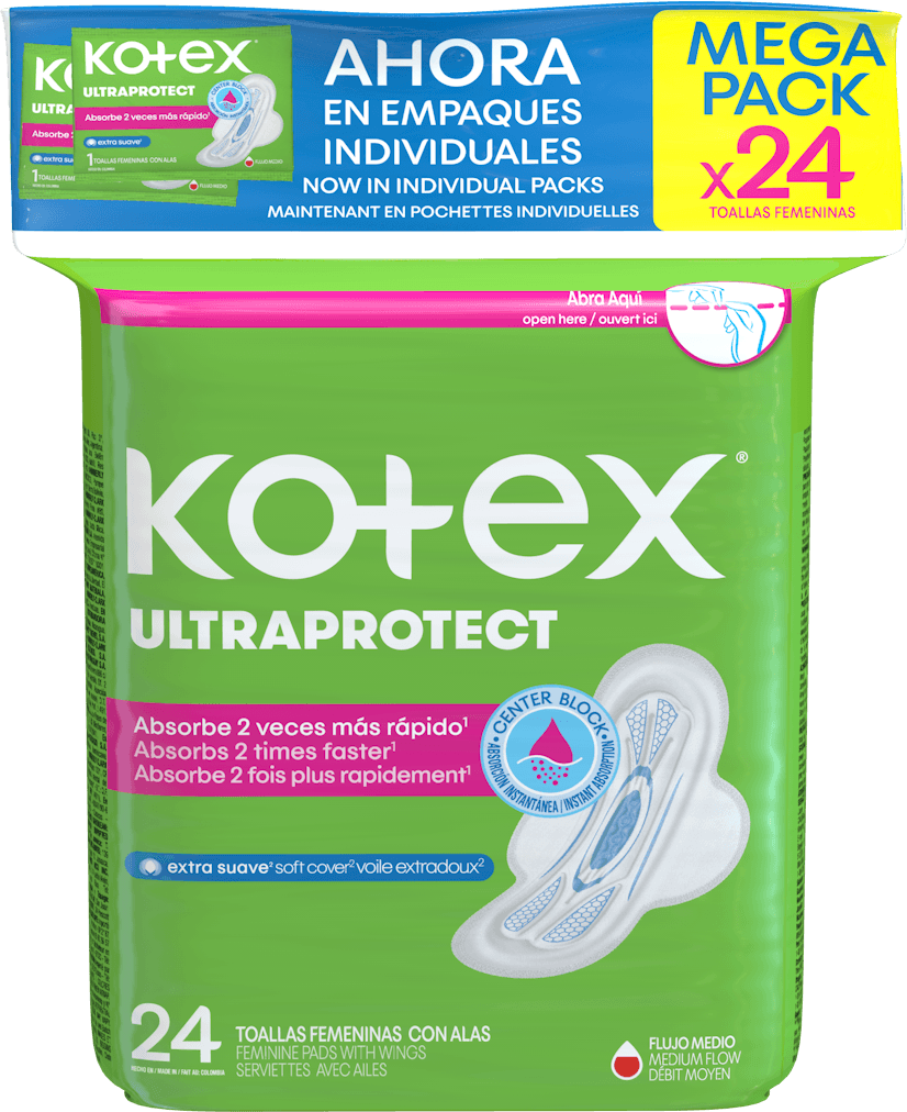 TOALLA KOTEX NORMAL TELA MEG PACK *24UND