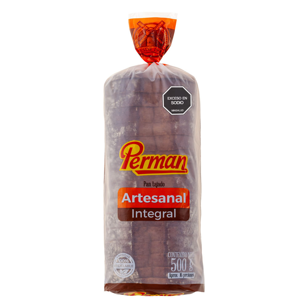 PAN ARTESANAL INTEGRAL PERMAN  x 500GR