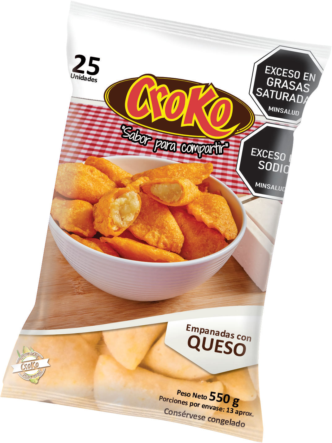 EMPANADAS CON QUESO CROKO X25 *550GR