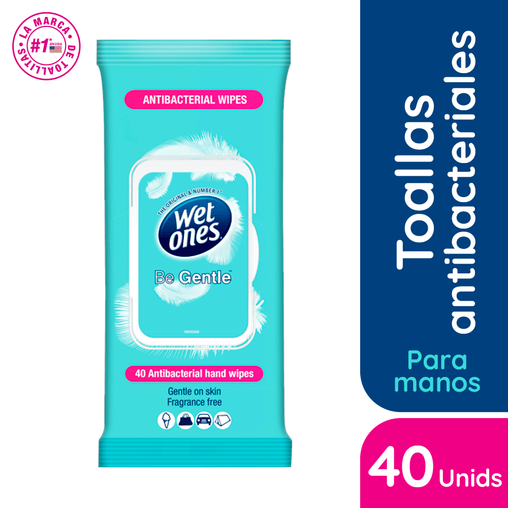 TOALL ANTIB MANOS WET ONES GENTLE *40UND
