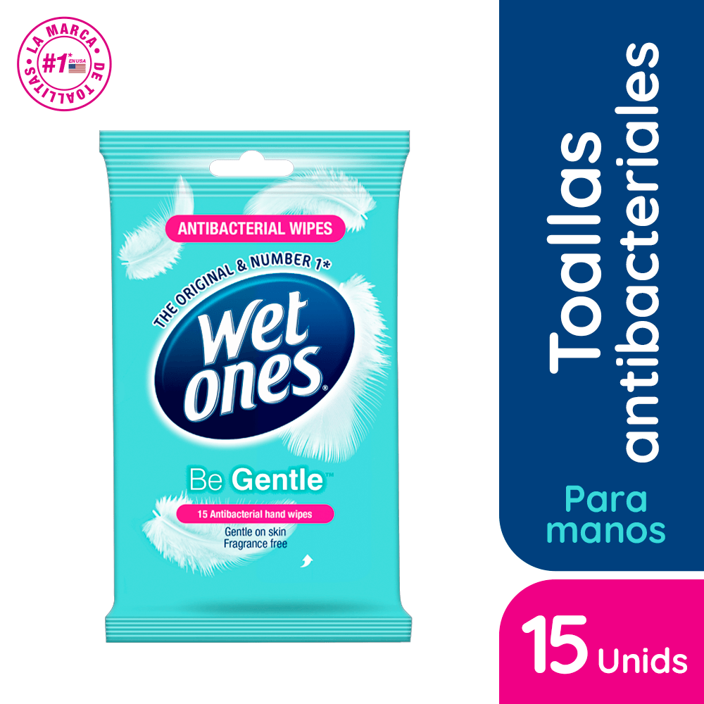 TOALL ANTIB MANOS WET ONES GENTLE *15UND