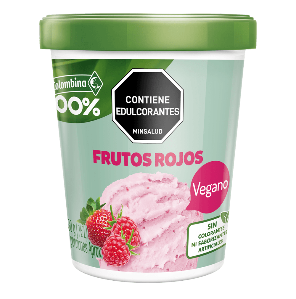 HELADO FRUTOS ROJOS VEGANO COLOMB *330GR