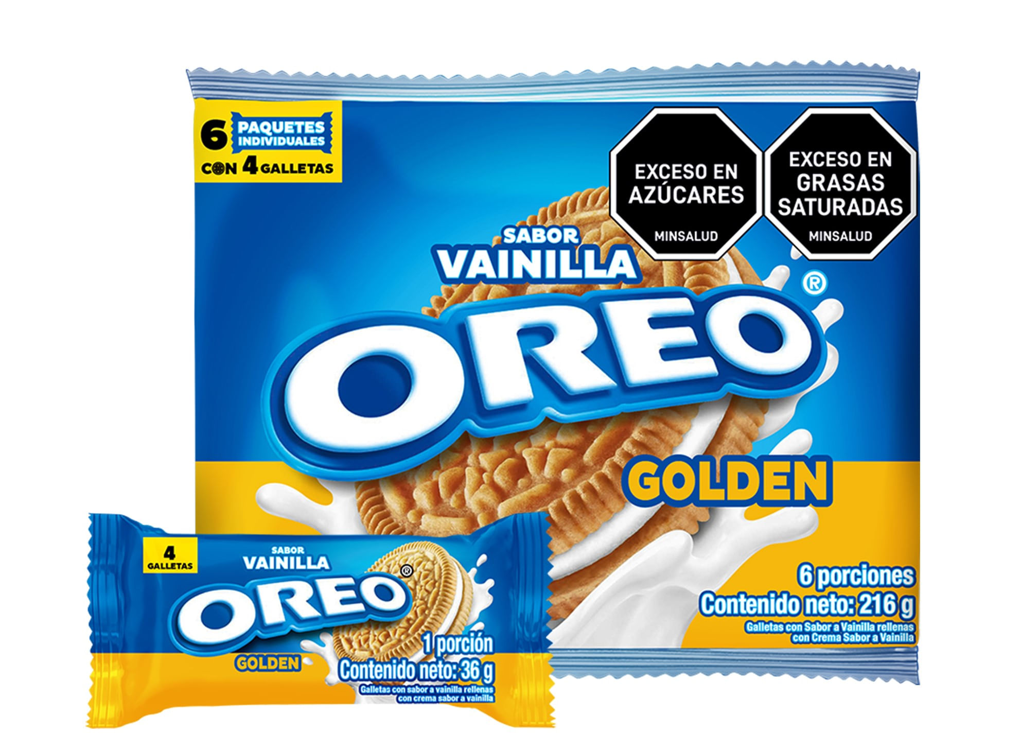 GALLETA OREO GOLDEN VAINILLA X6 *216GR
