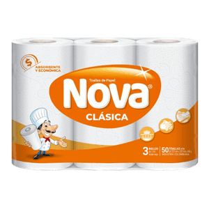 Toalla Papel Nova Clasica Dh 50H *3 und