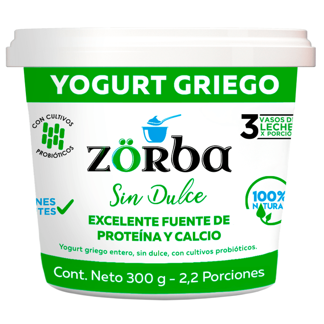 YOGURT GRIEGO ZORBA SIN DULCE *300GR