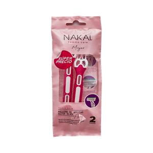 Maquina de afeitar NAKAI triple hoja x2 unds