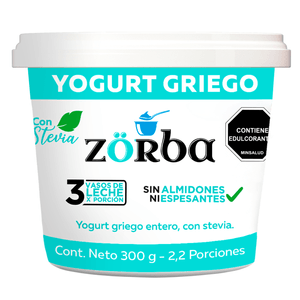 Yogurt Griego Zorba Con Stevia *300 gr