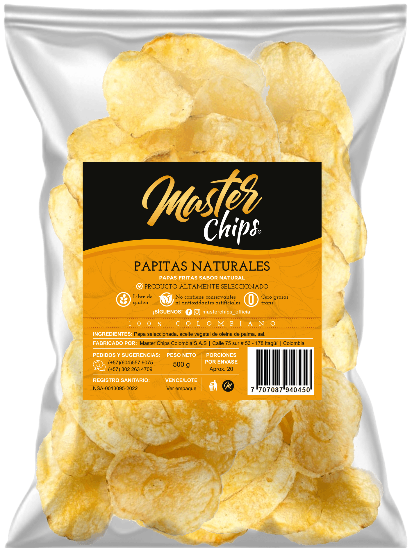 PAPA ARTESANAL MASTER CHIPS * 500 GR