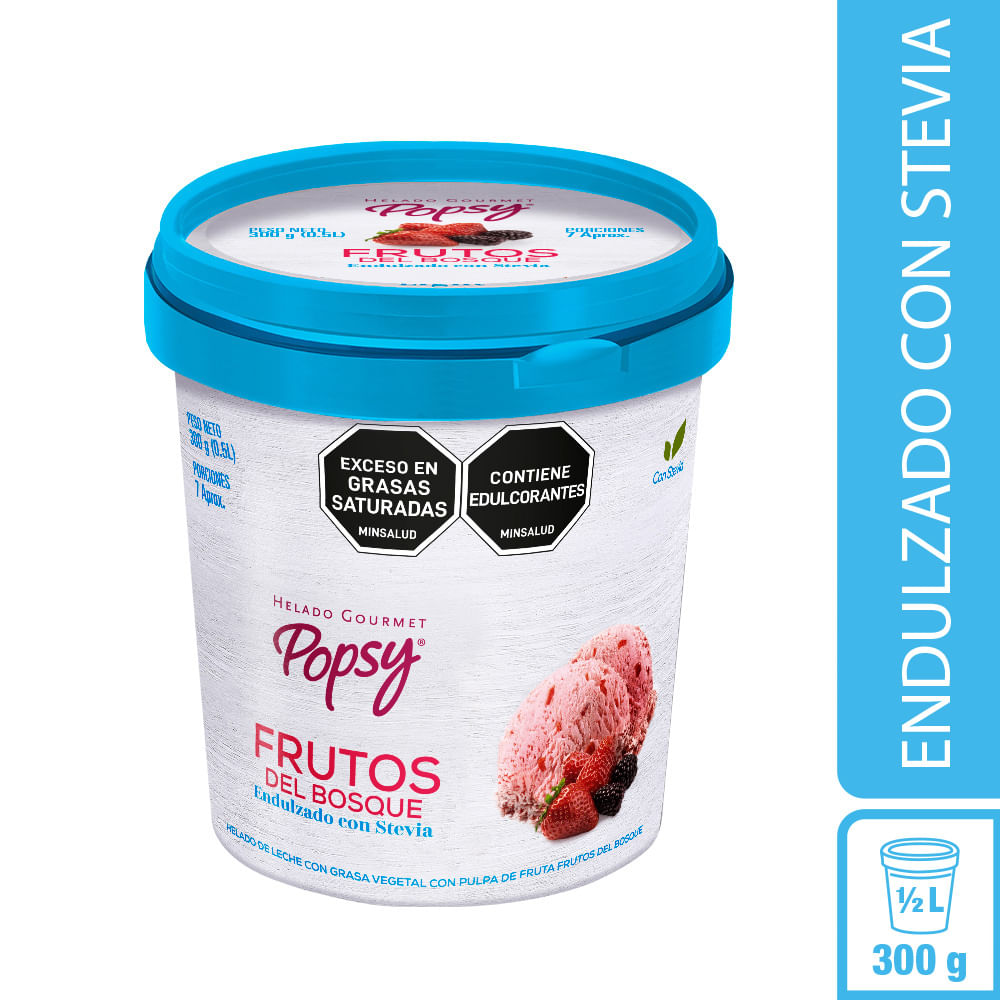 HELADO FRUTOS BOSQU POSPY WELLNESS*300GR