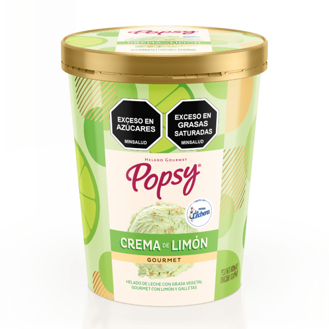 HELADO LITRO CREMA DE LIMON POPSY*600 GR