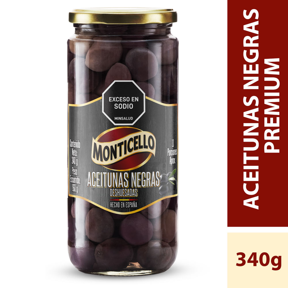 ACEITUNAS NEGRAS MONTICELLO *340GR
