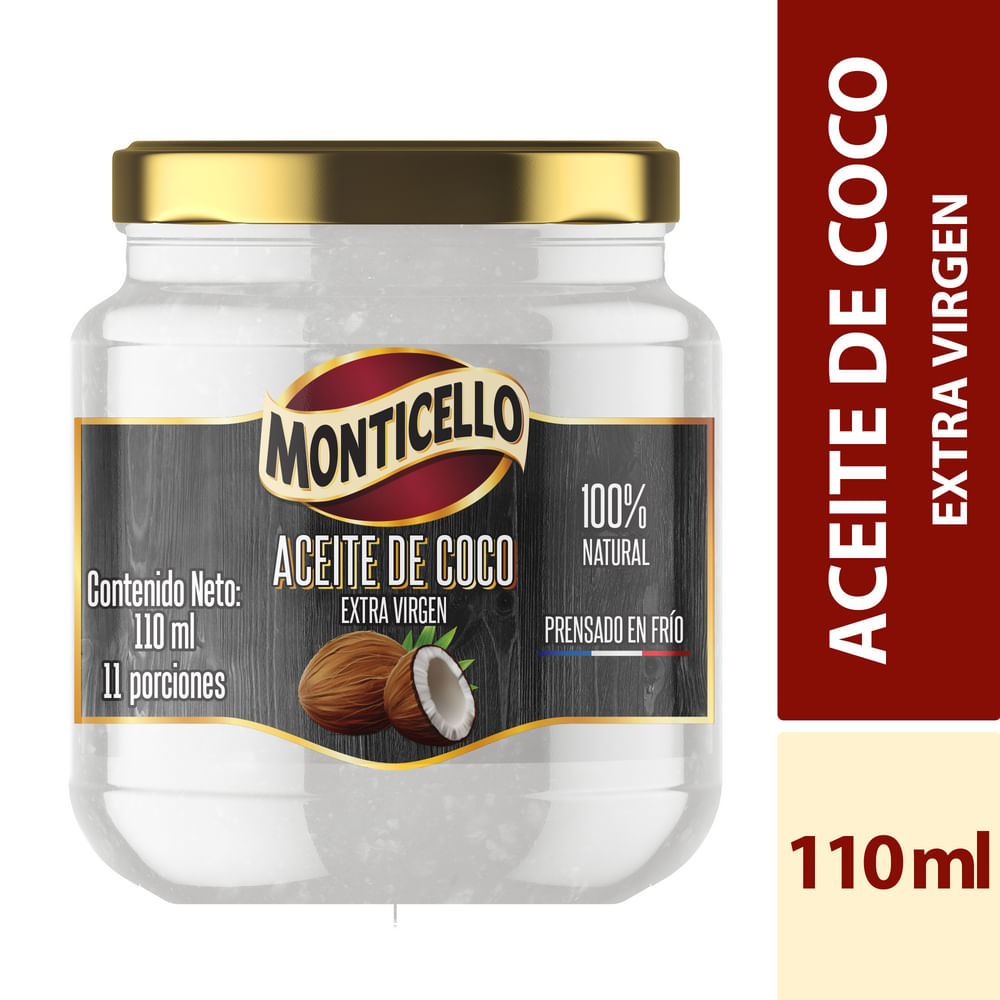 ACEITE COCO EXT VIRGEN MONTICELLO *110ML