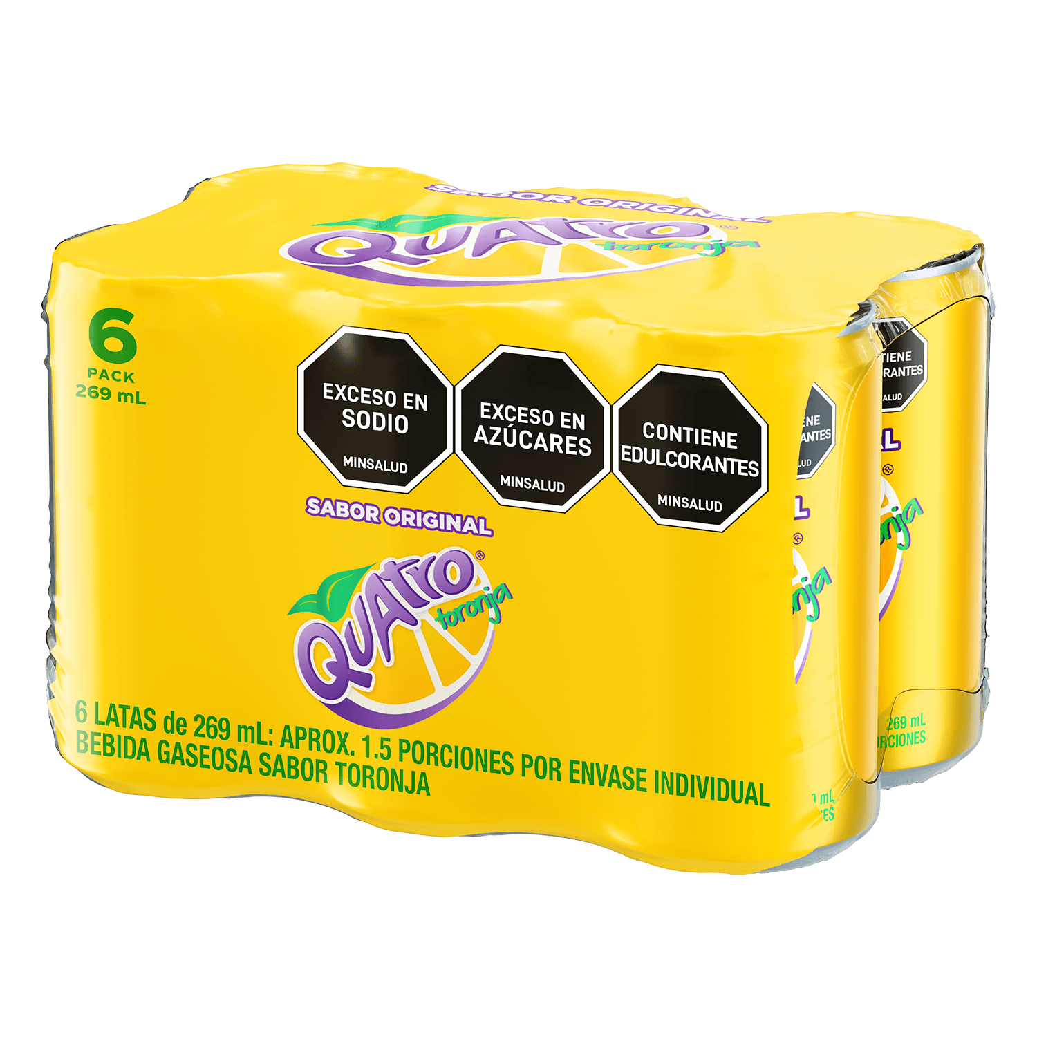 GASEOSA QUATRO TORONJ LATA X6 *269ML
