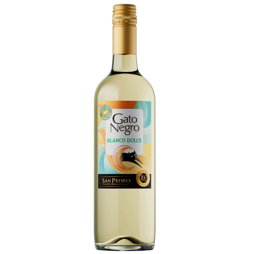 VINO GATO NEGRO BLANCO DULCE BOT *750ML