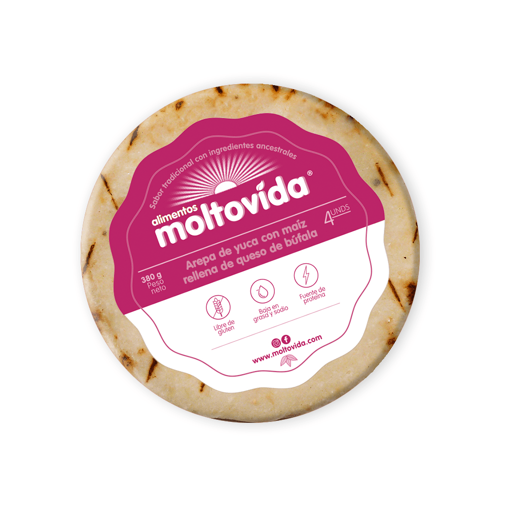 AREPA YUCA/QUESO BUFALA MOLTOVIDA*380GR