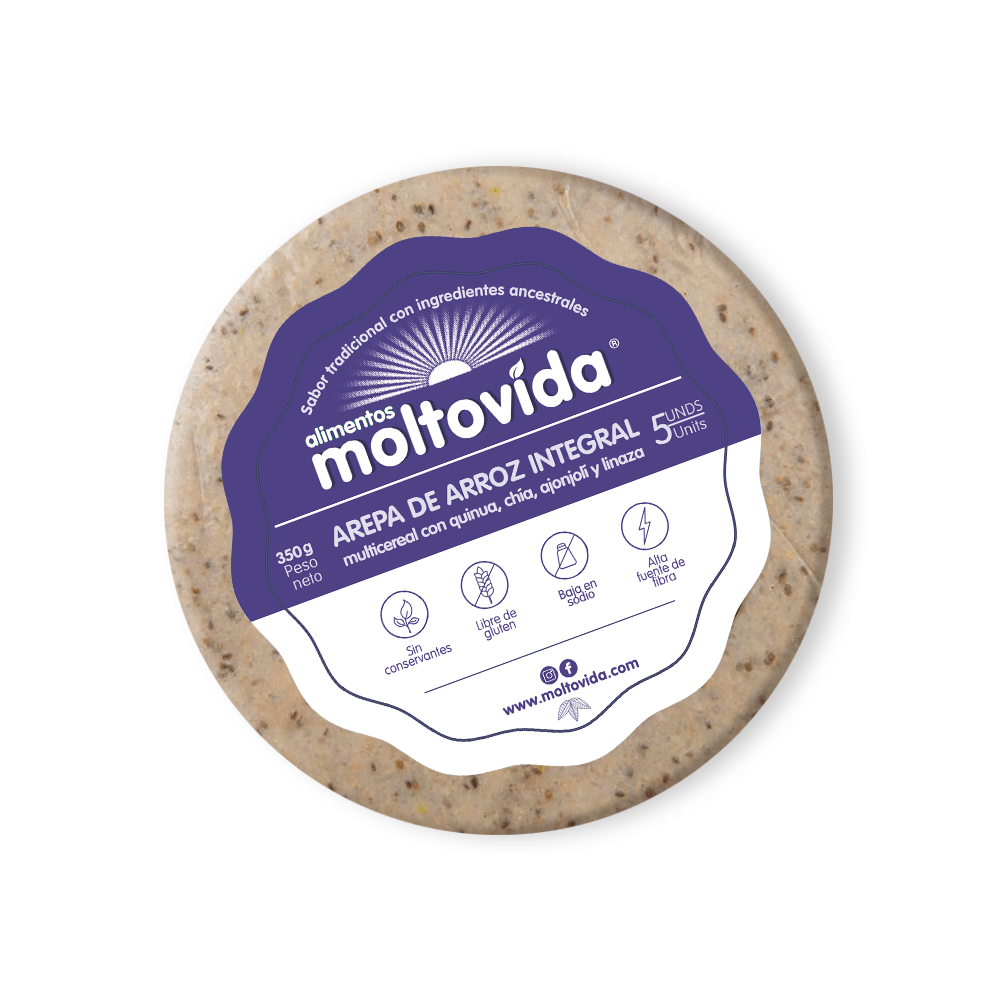 AREPA DE ARROZ INTEGRAL MOLTOVIDA*350GR