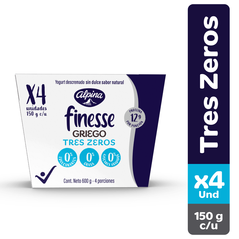 YOGURT GRIEGO TRIPLE ZERO FINE X4 *600GR