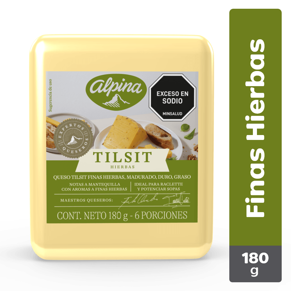 QUESO FINAS HIERBAS ALPINA CUÑA *180GR