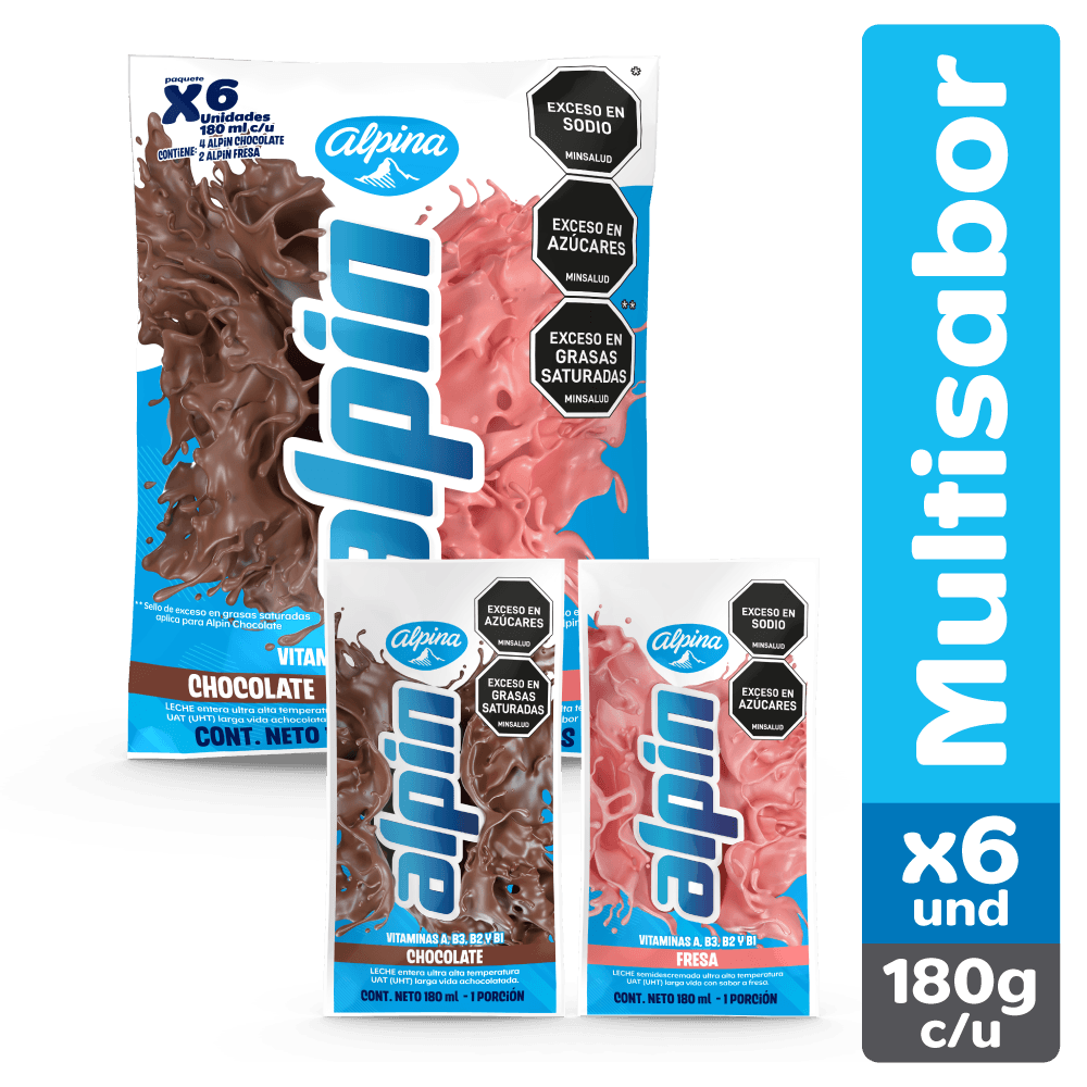 MULTIPACK ALPIN MULTISABOR X6  x 180 ML