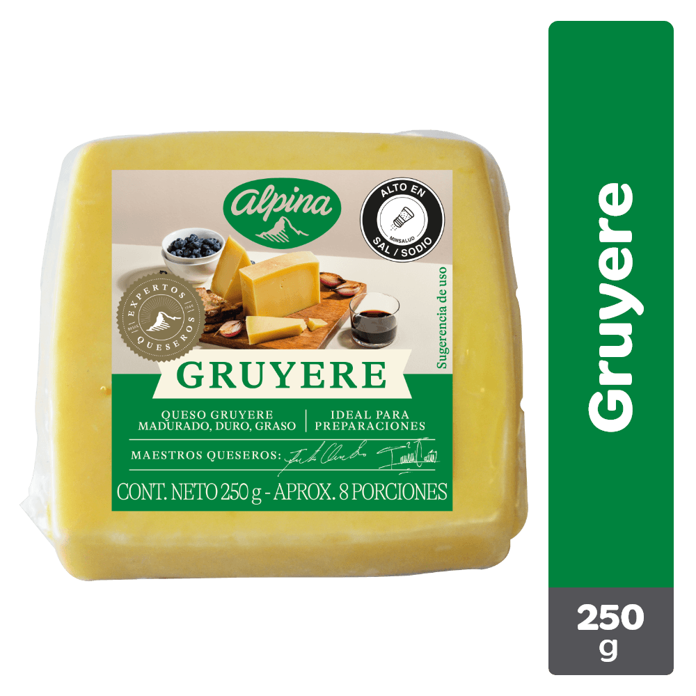 QUESO GRUYERE ALPINA CUÑA *250GR