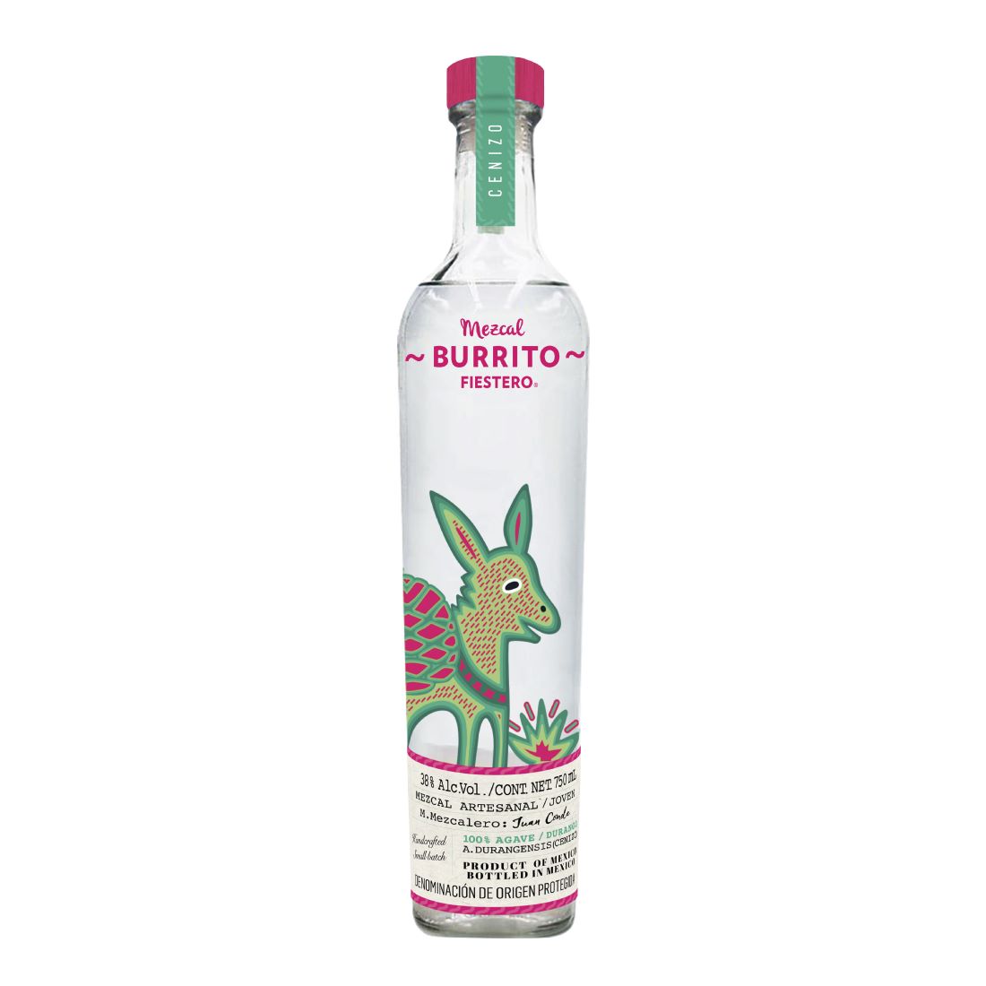 MEZCAL BURRITO FIESTERO CENIZO *750ML
