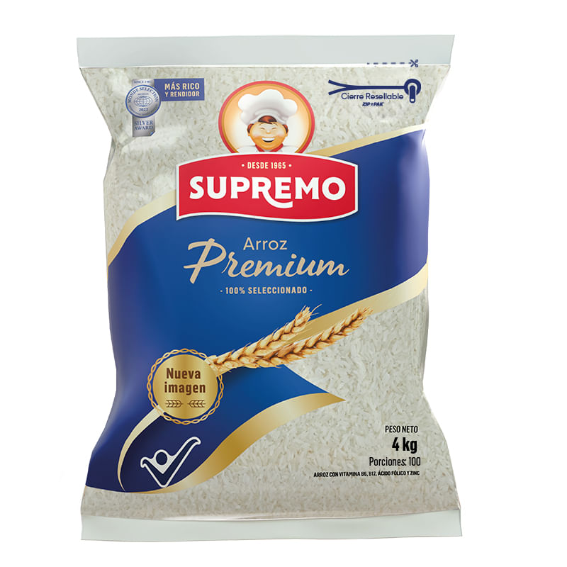 ARROZ SUPREMO PREMIUM BOLSA *4000GR