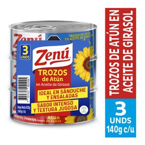 ATUN ZENU TROZOS ACEIT GIRASOL X3 *140GR