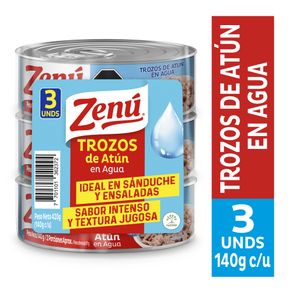 ATUN ZENU TROZOS AGUA TRIPACK *140GR.