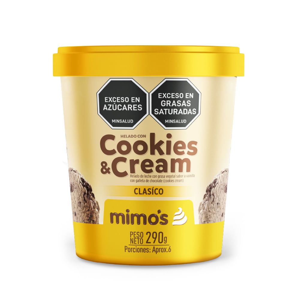 HELADO COOKIES CREAM MIMOS POTE *290GR