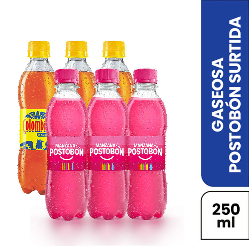 GASEOSA SURTIDA POSTOBON*6UND*250ML