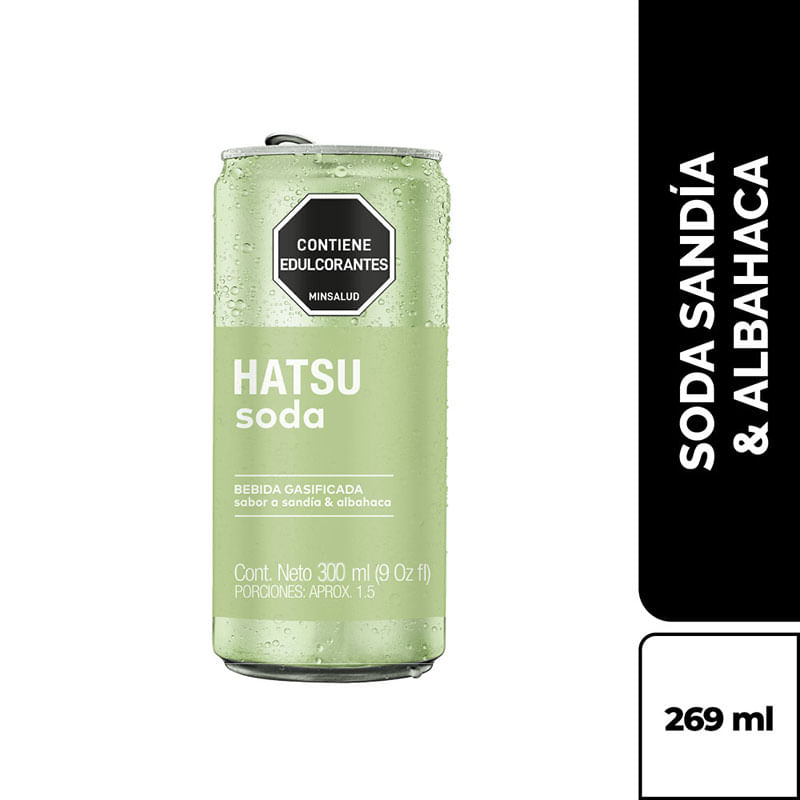 SODA HATSU SANDIA ALBAHACA LATAx300ML