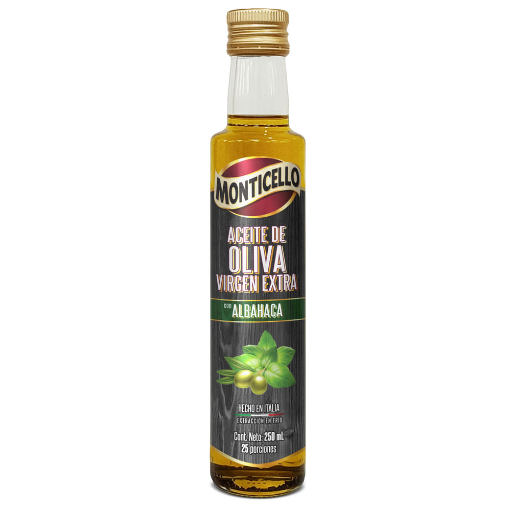 ACEITE OLIVA ALBAHACA MONTICELLO *250ML