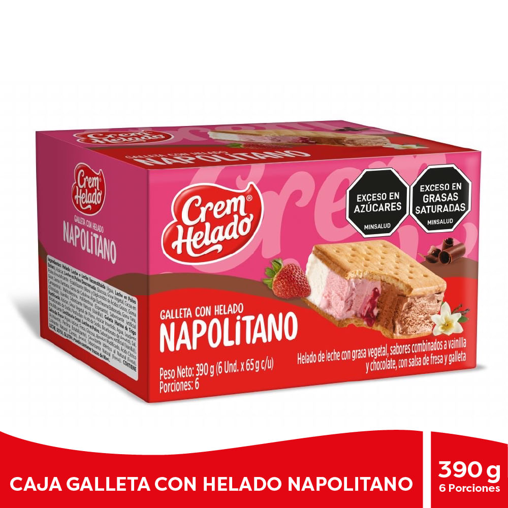 PACK GALLETA HELADO NAPOLITANO *390GR