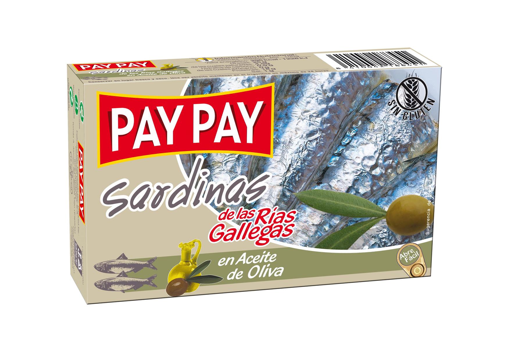 SARDINAS EN ACEITE OLIVA PAY PAY *115GR
